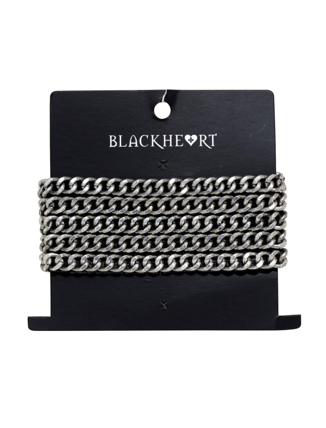 Blackheart Chain Link Magnetic Cuff Bracelet, , hi-res