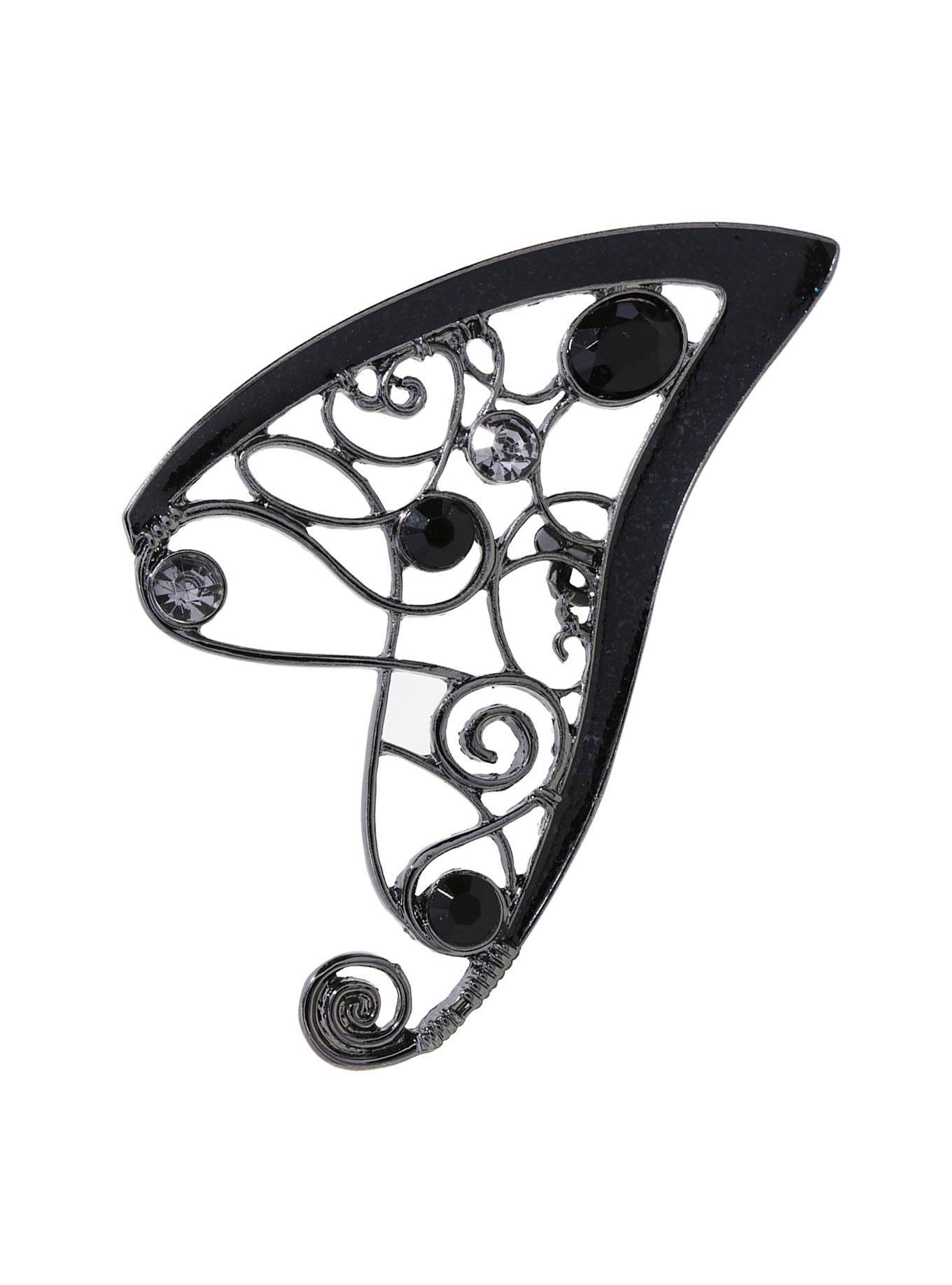 Blackheart Dark Fairy Ear Cuff, , hi-res