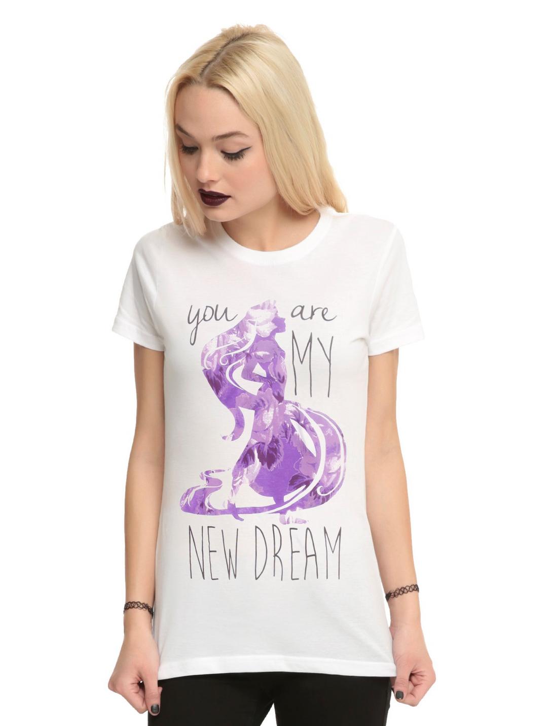 Disney Tangled You Are My New Dream Silhouette Girls T-Shirt, WHITE, hi-res