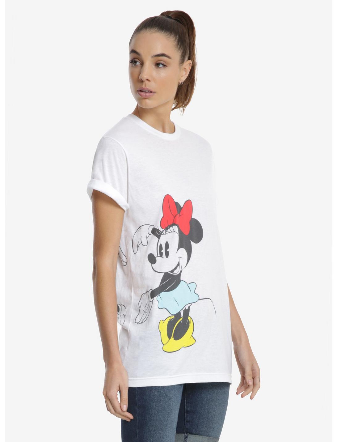 Disney Minnie Mouse Heart Arms Unisex T-Shirt, WHITE, hi-res