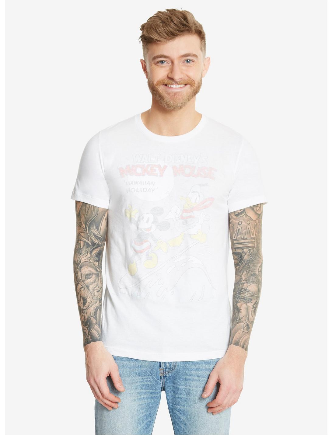 Disney Mickey Mouse Hawaiian Holiday Flipped T-Shirt, WHITE, hi-res