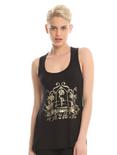 Disney Beauty And The Beast Foil Lace Girls Tank Top, BLACK, hi-res