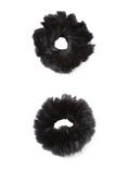 Black Fuzzy Scrunchie Set, , hi-res