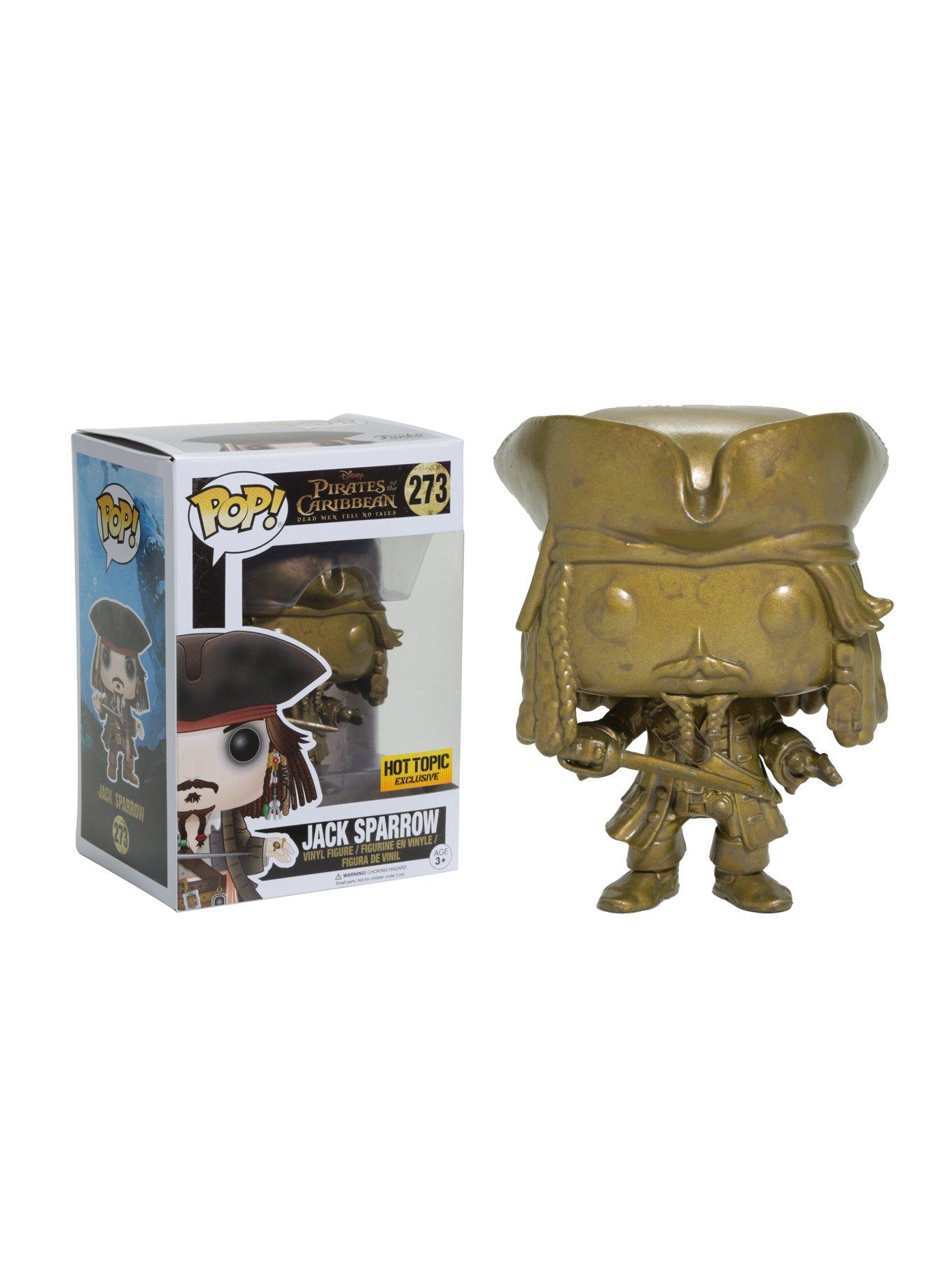 Funko Disney Pirates Of The Caribbean: Dead Men Tell No Tales Pop! Jack Sparrow (Gold) Vinyl Figure Hot Topic Exclusive, , hi-res