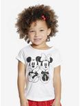 Disney Mickey Mouse And Minnie Mouse Black And White Toddler Tee, WHITE, hi-res