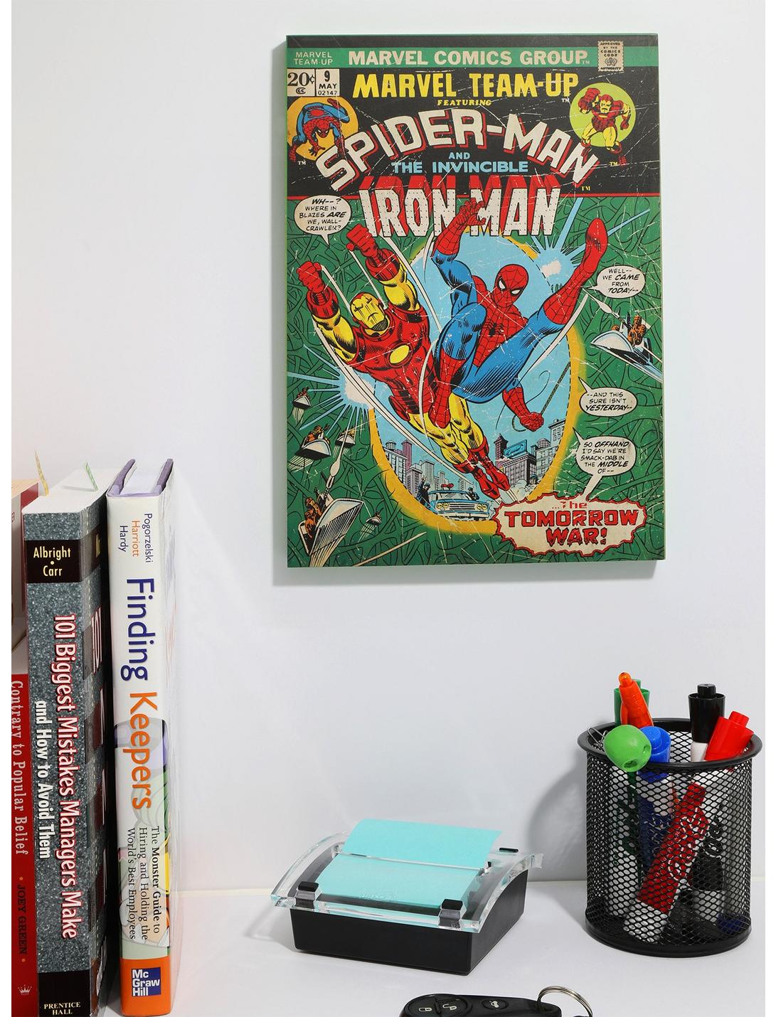 Marvel Spider-Man Vintage Comic Canvas Wall Art - BoxLunch Exclusive, , hi-res