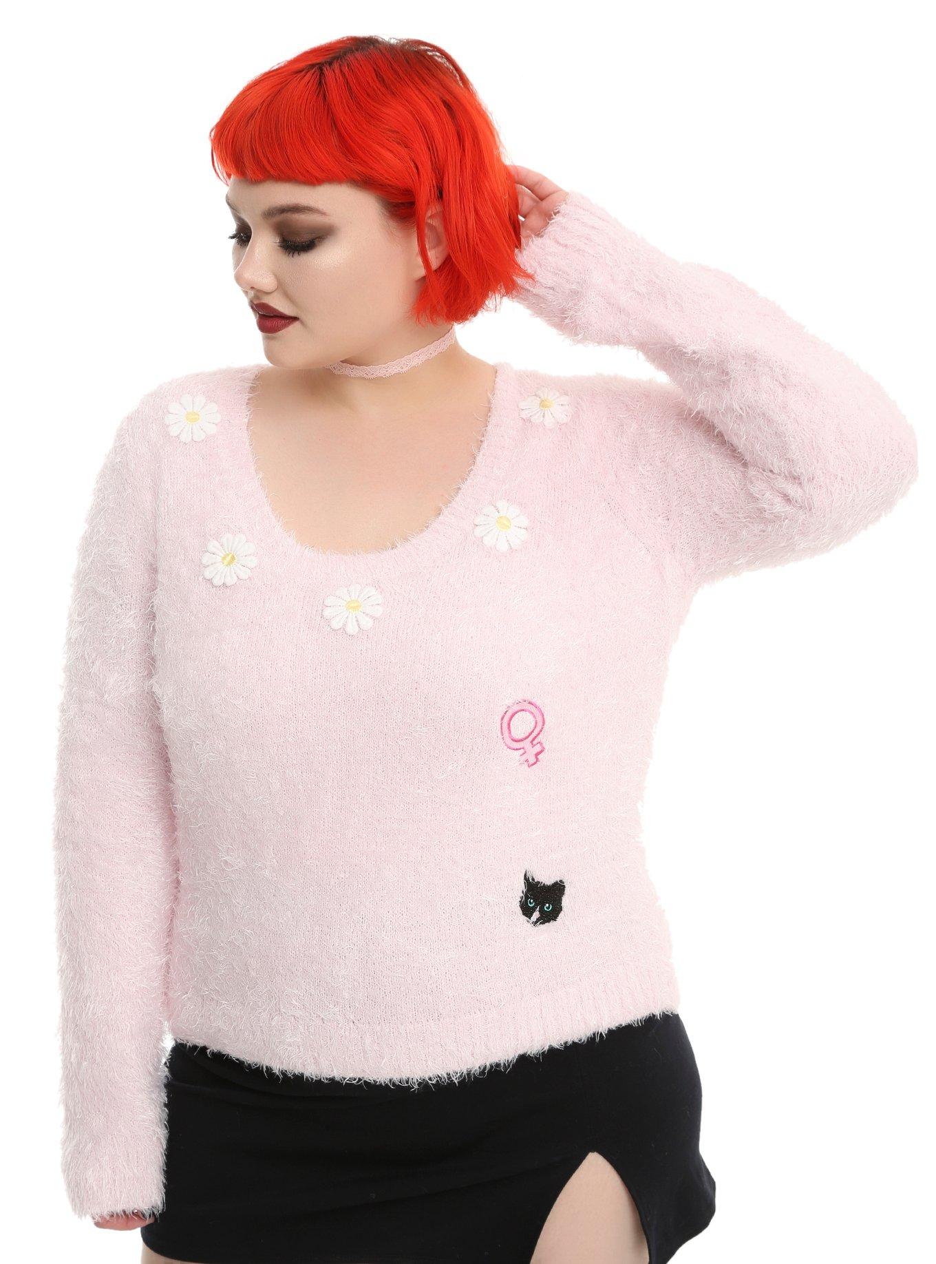 Buffy The Vampire Slayer Willow Fuzzy Sweater Plus Size, BLACK, hi-res