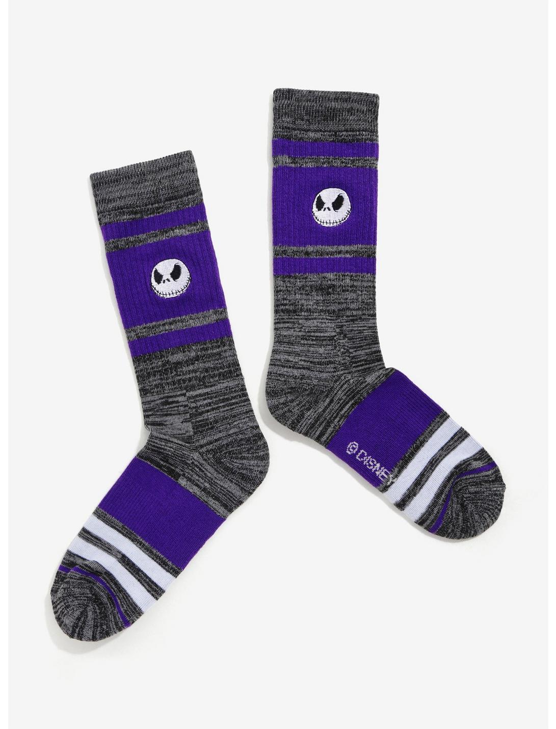 The Nightmare Before Christmas Embroidered Jack Crew Socks, , hi-res