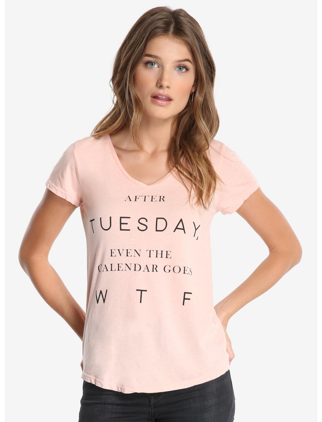 After Tuesday Womens Tee, PINK, hi-res