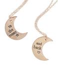 Blackheart Rose Gold To The Moon & Back Best Friend Necklace Set, , hi-res