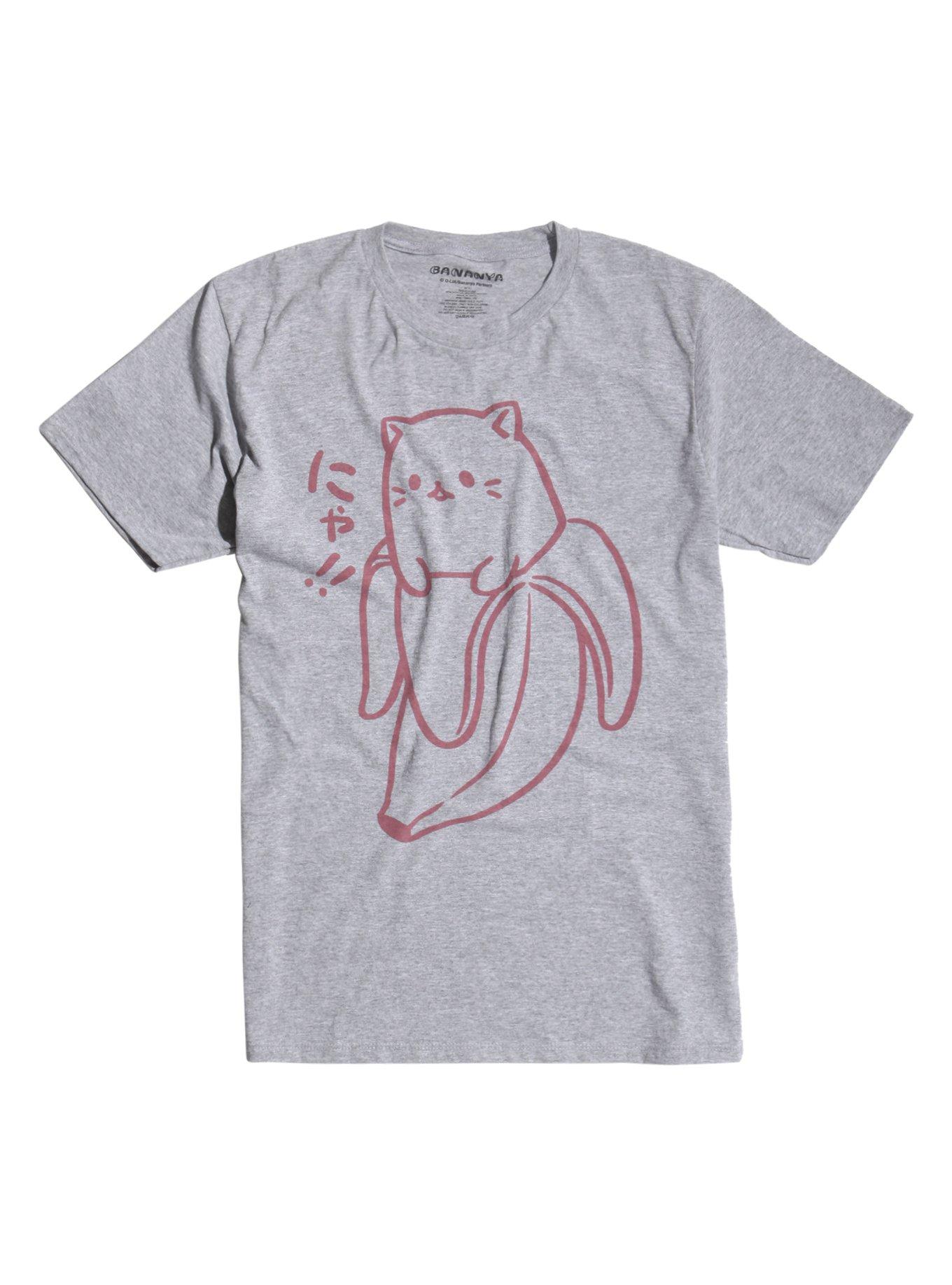 Bananya Kanji T-Shirt, GREY, hi-res