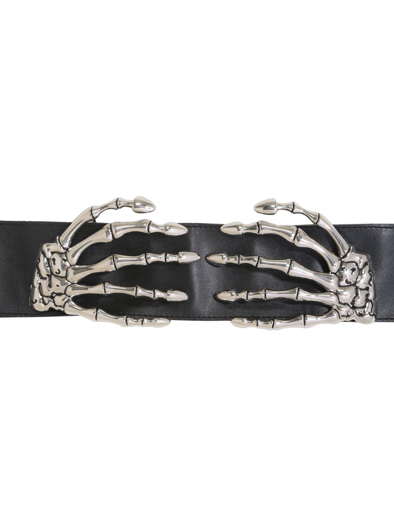 Silver Skeleton Hands Belt Hot Topic