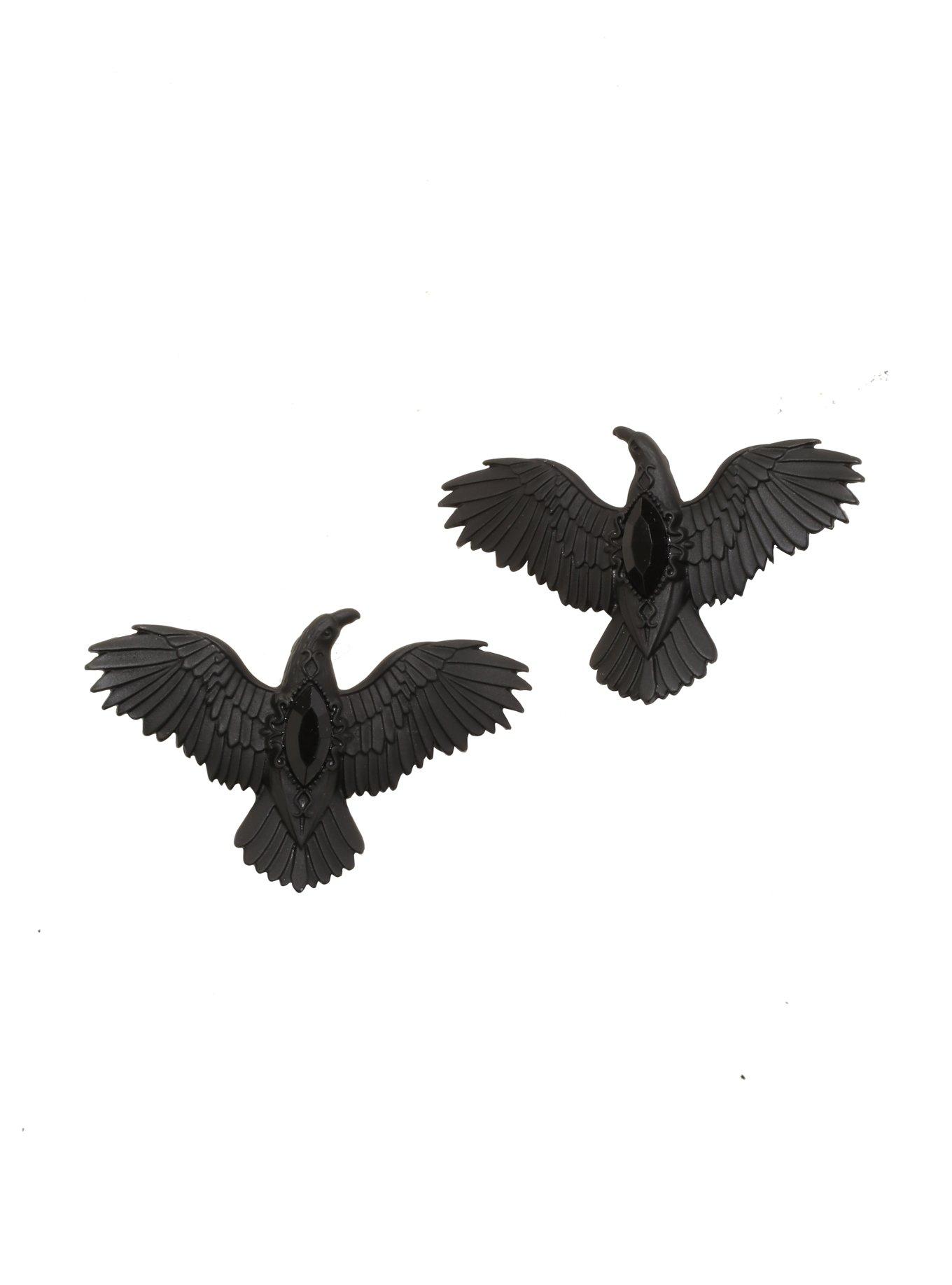 Blackheart Raven Hair Clip Set, , hi-res