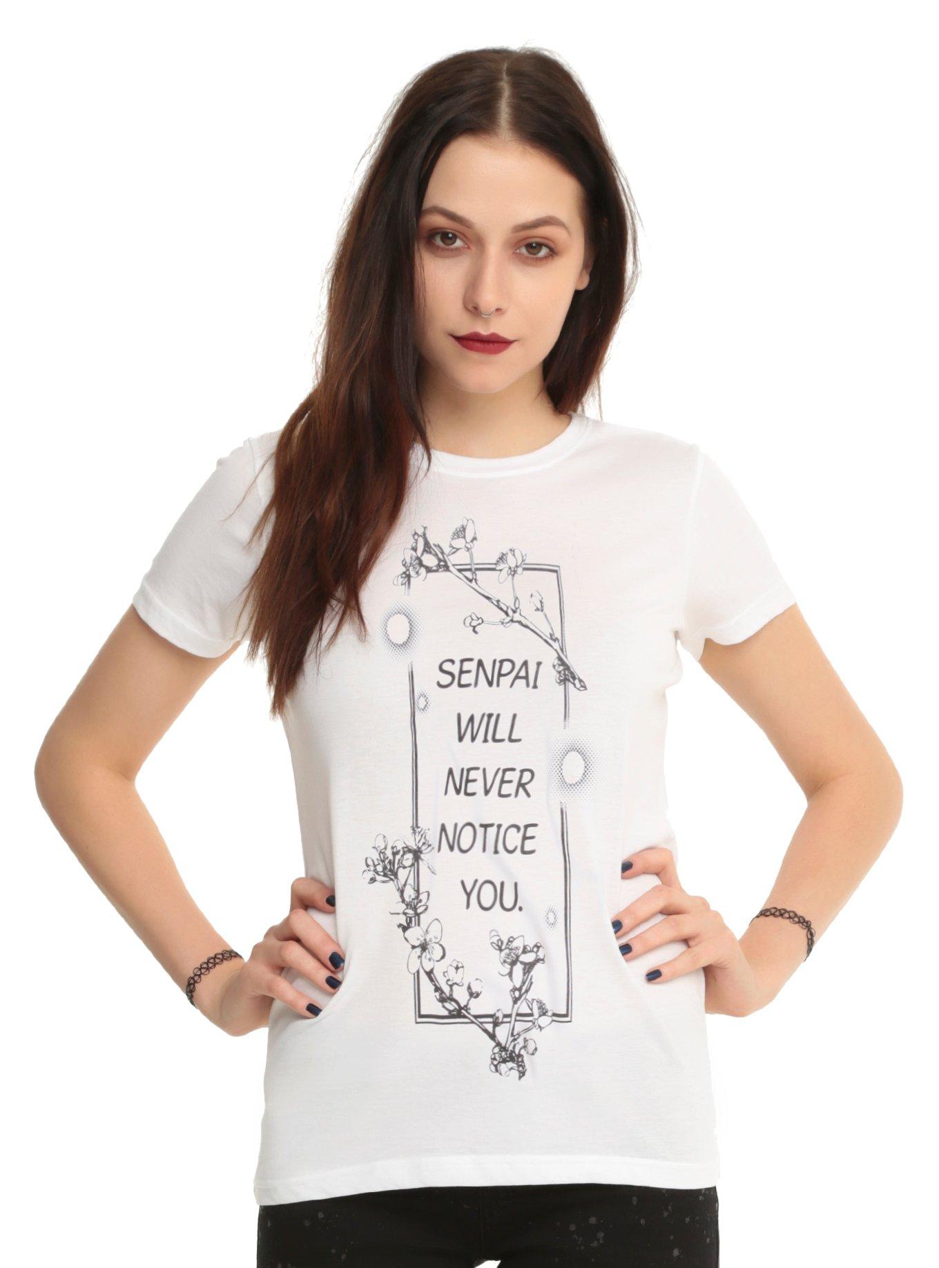 Senpai Never Girls T-Shirt, GREY, hi-res