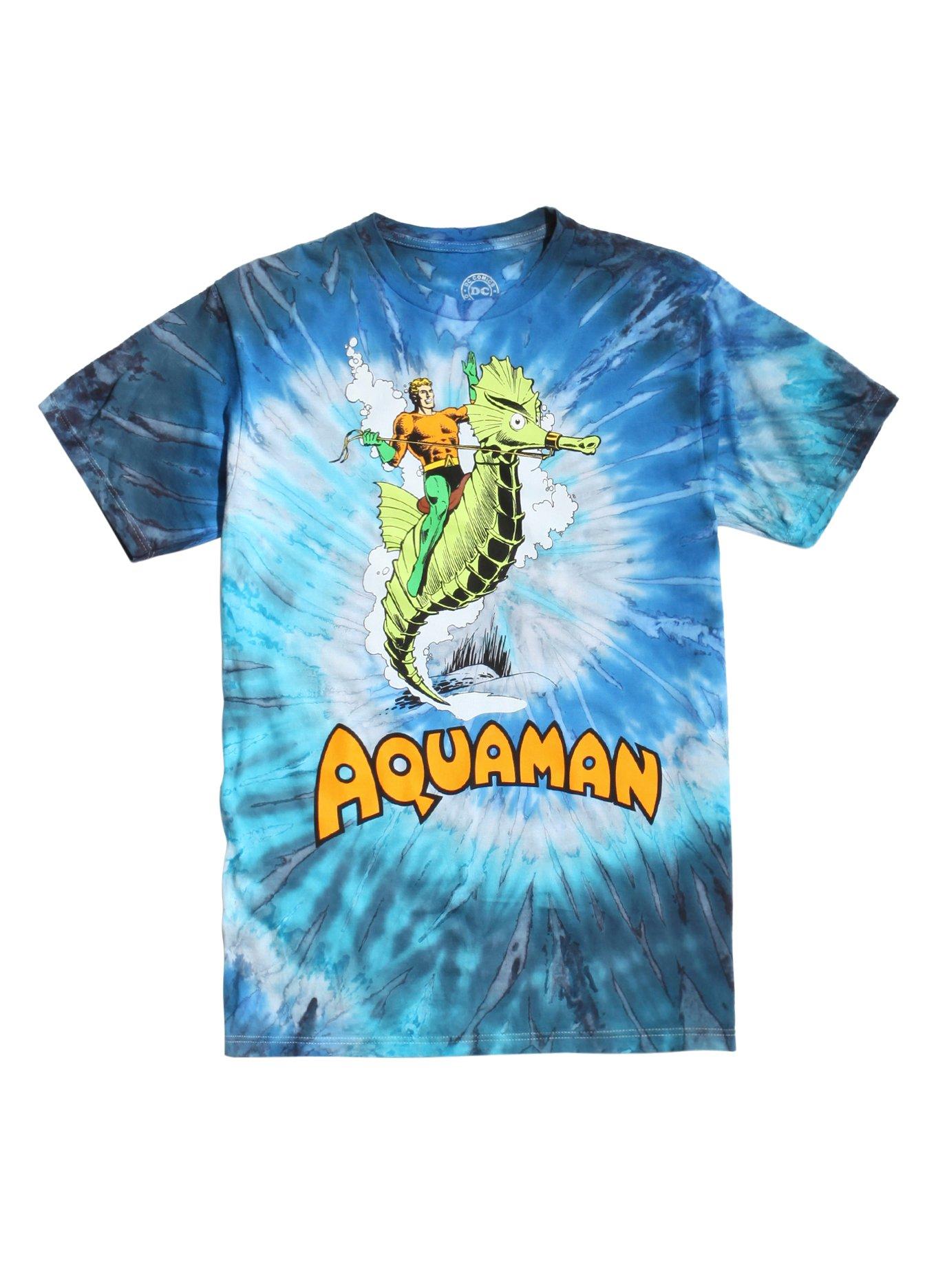 DC Comics Aquaman Seahorse Tie Dye T-Shirt, TIE DYE, hi-res