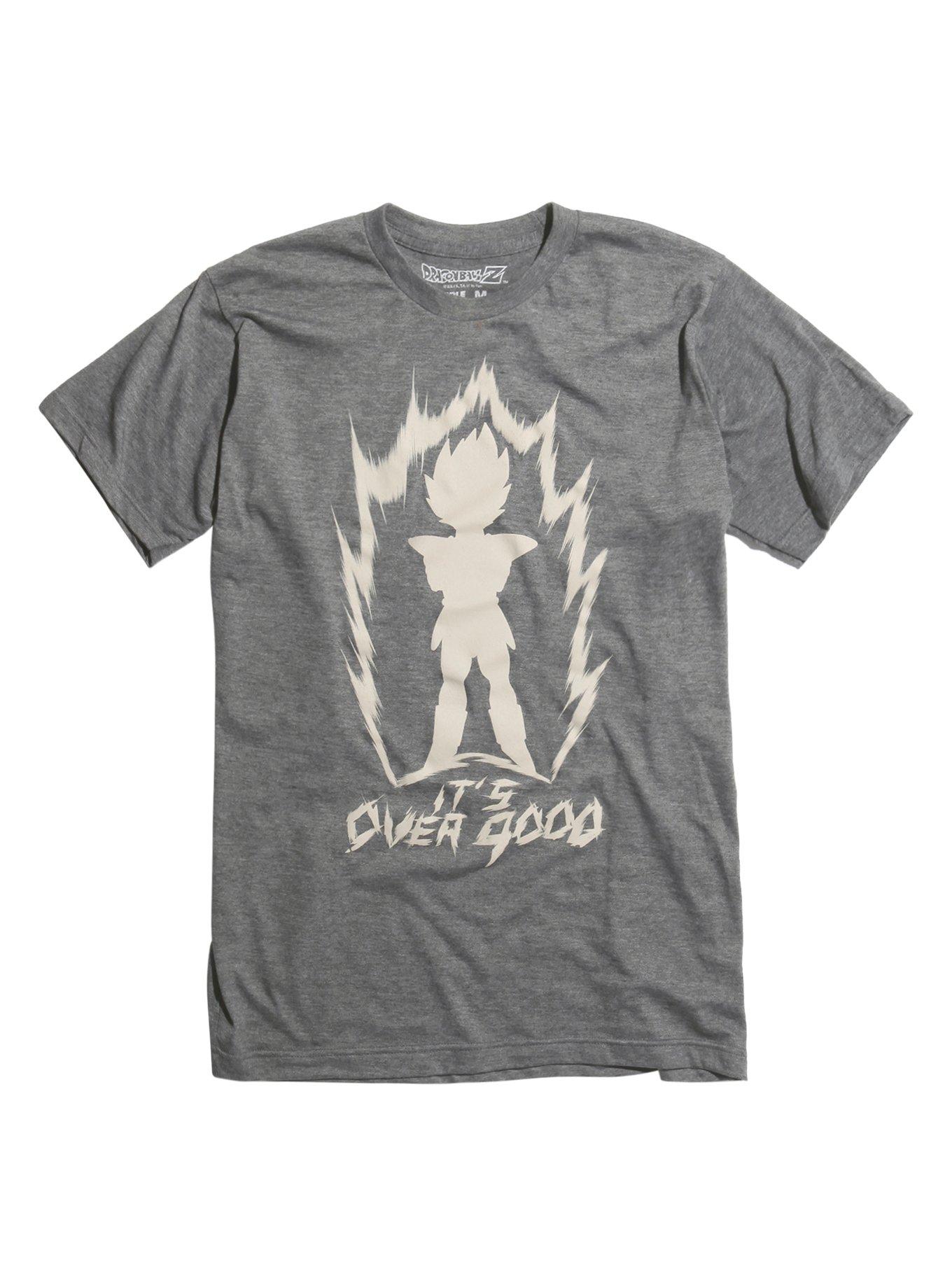 Dragon Ball Z It's Over 9000! Silhouette T-Shirt, GREY, hi-res