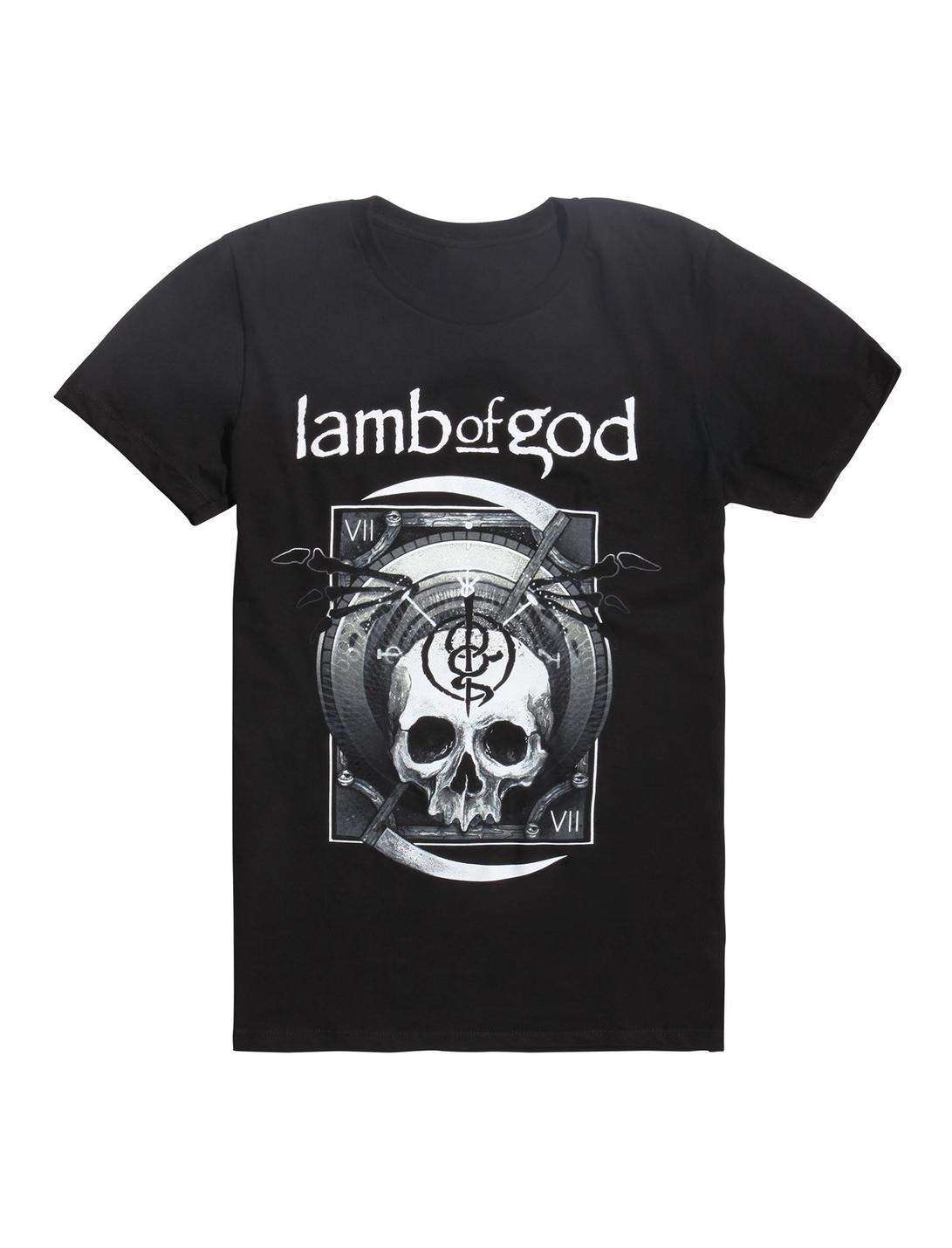Lamb Of God Skullsickle T-Shirt, BLACK, hi-res