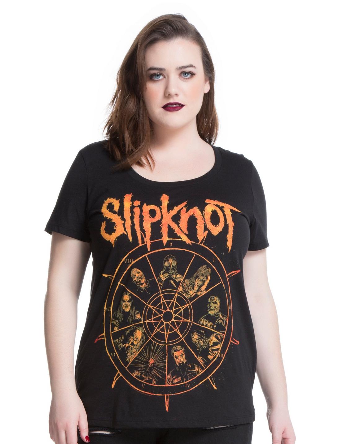 Slipknot The Wheel Girls T-Shirt Plus Size, BLACK, hi-res