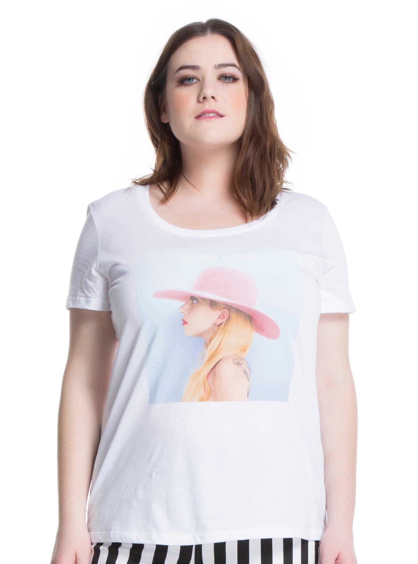 Lady Gaga Joanne Album Cover Girls T-Shirt Plus Size, WHITE, hi-res