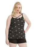 Disney The Aristocats Marie Music Staff Strappy Girls Tank Top Plus Size, BLACK, hi-res