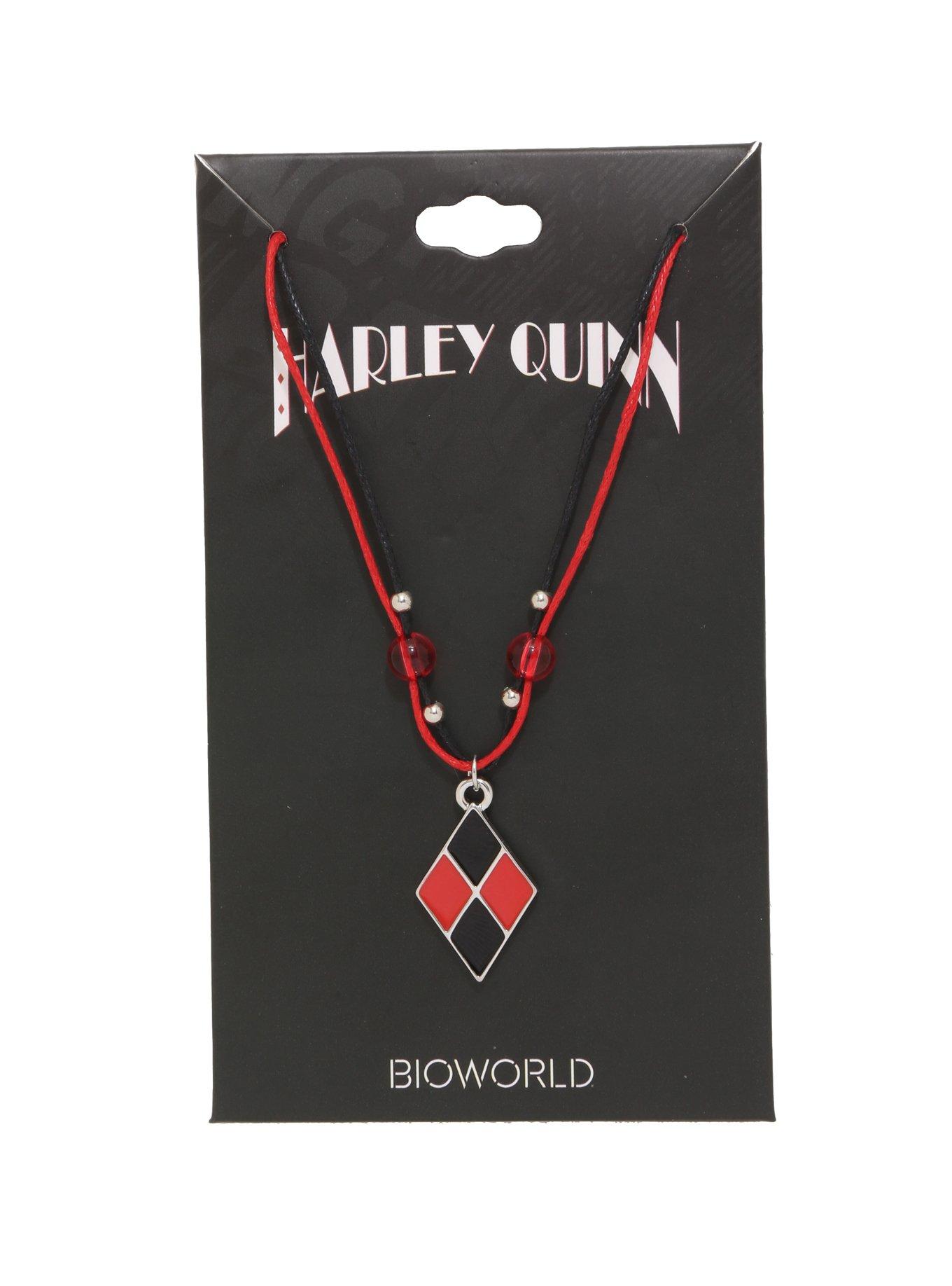 DC Comics Batman Harley Quinn Diamond Cord Necklace