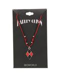 DC Comics Batman Harley Quinn Diamond Cord Necklace, , hi-res