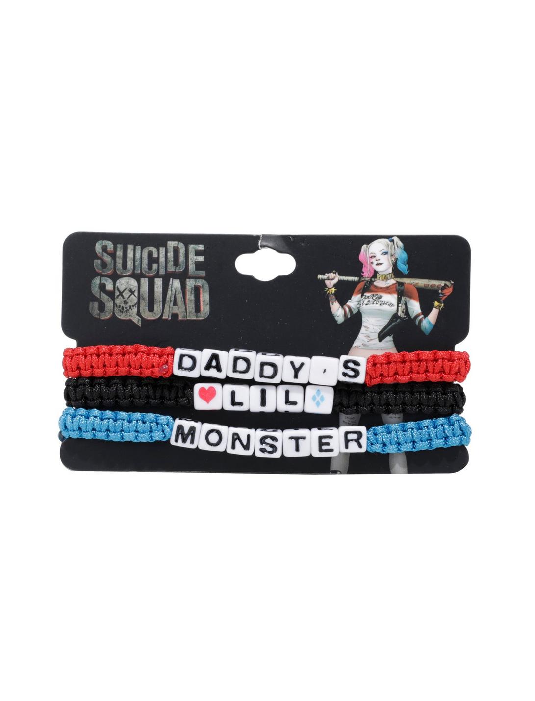 DC Comics Suicide Squad Daddy's Lil Monster Cord Bracelet Set, , hi-res