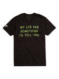 Twin Peaks Log Message T-Shirt, BLACK, hi-res