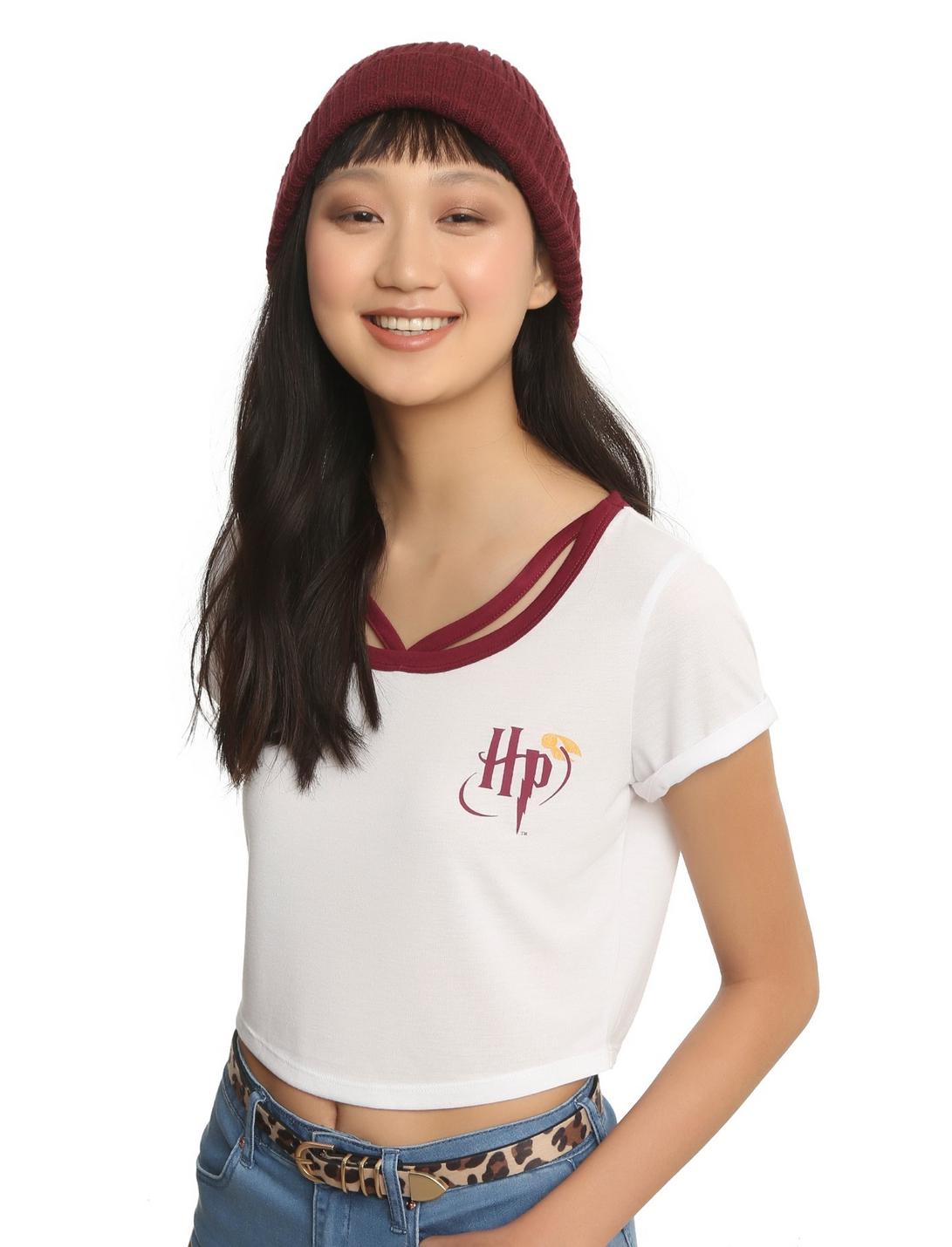 Harry Potter Girls Strappy Crop T-Shirt, WHITE, hi-res