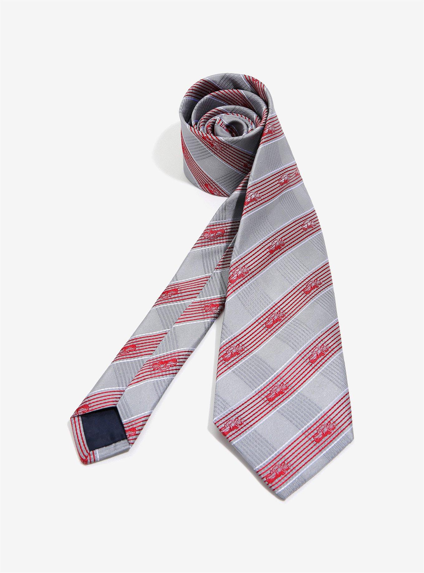 Disney Pixar Cars Grey & Red Tie - BoxLunch Exclusive, , hi-res