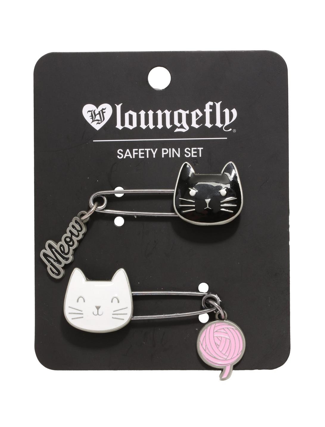 Loungefly Cat Safety Pin Set, , hi-res