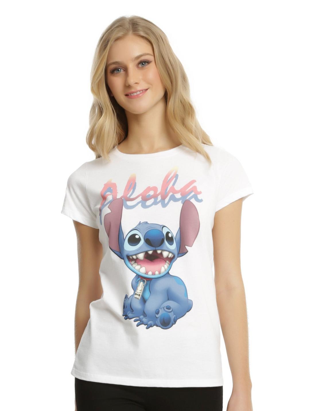Disney Lilo & Stitch Aloha Girls T-Shirt, WHITE, hi-res