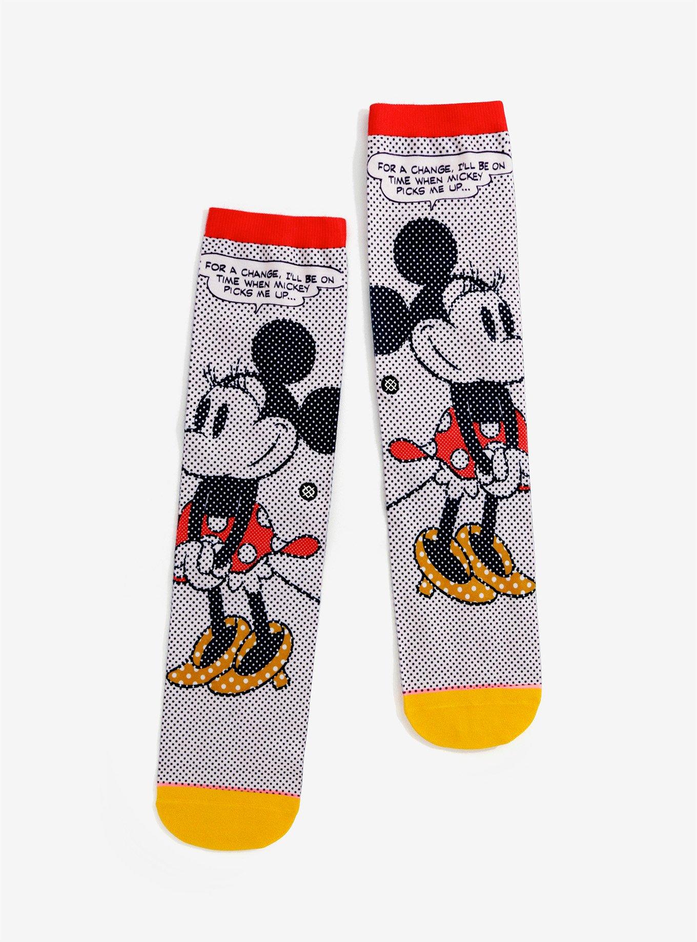 Stance Disney Minnie Mouse Tick Tock Womens Socks, , hi-res