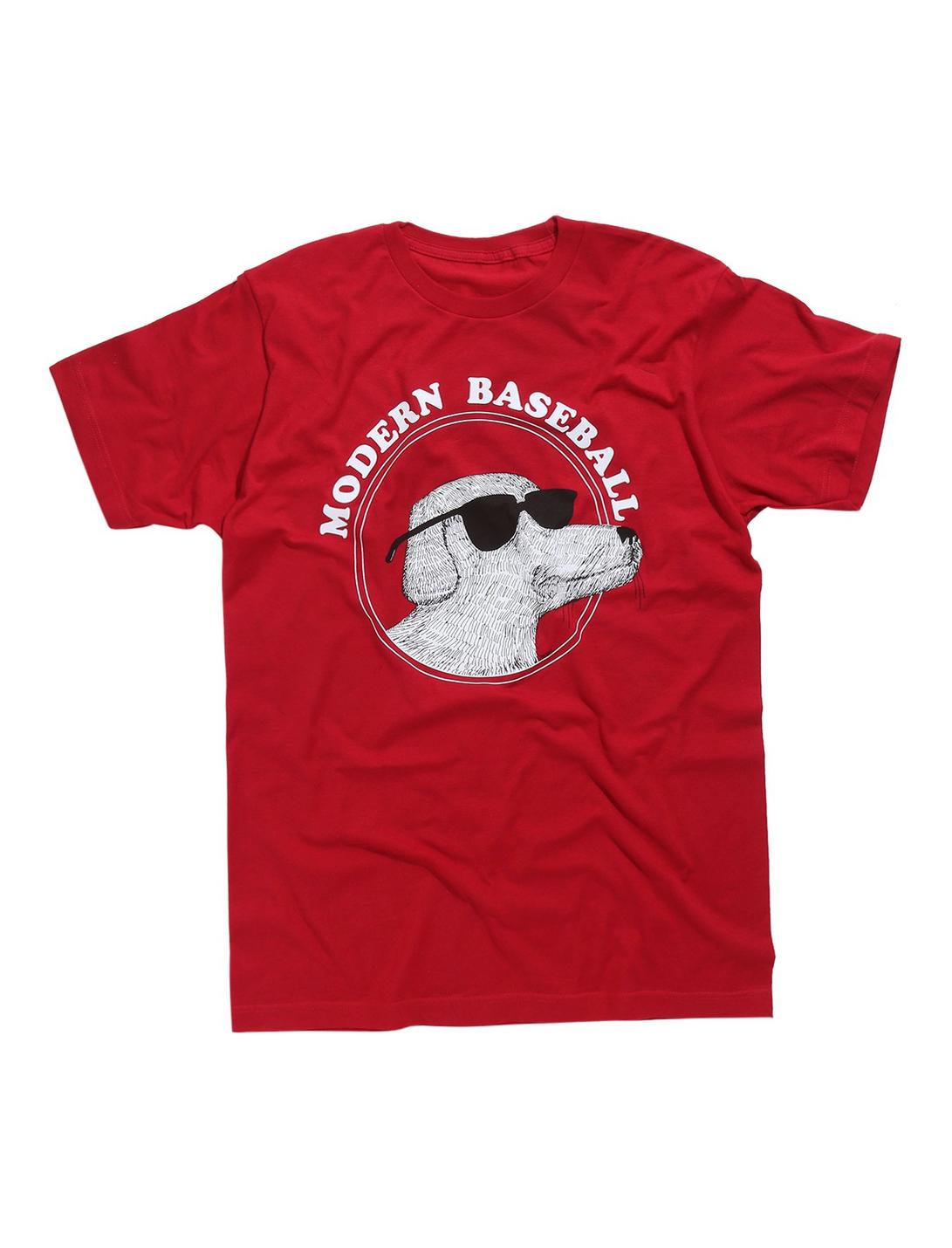 Modern Baseball Dog T-Shirt, RED, hi-res