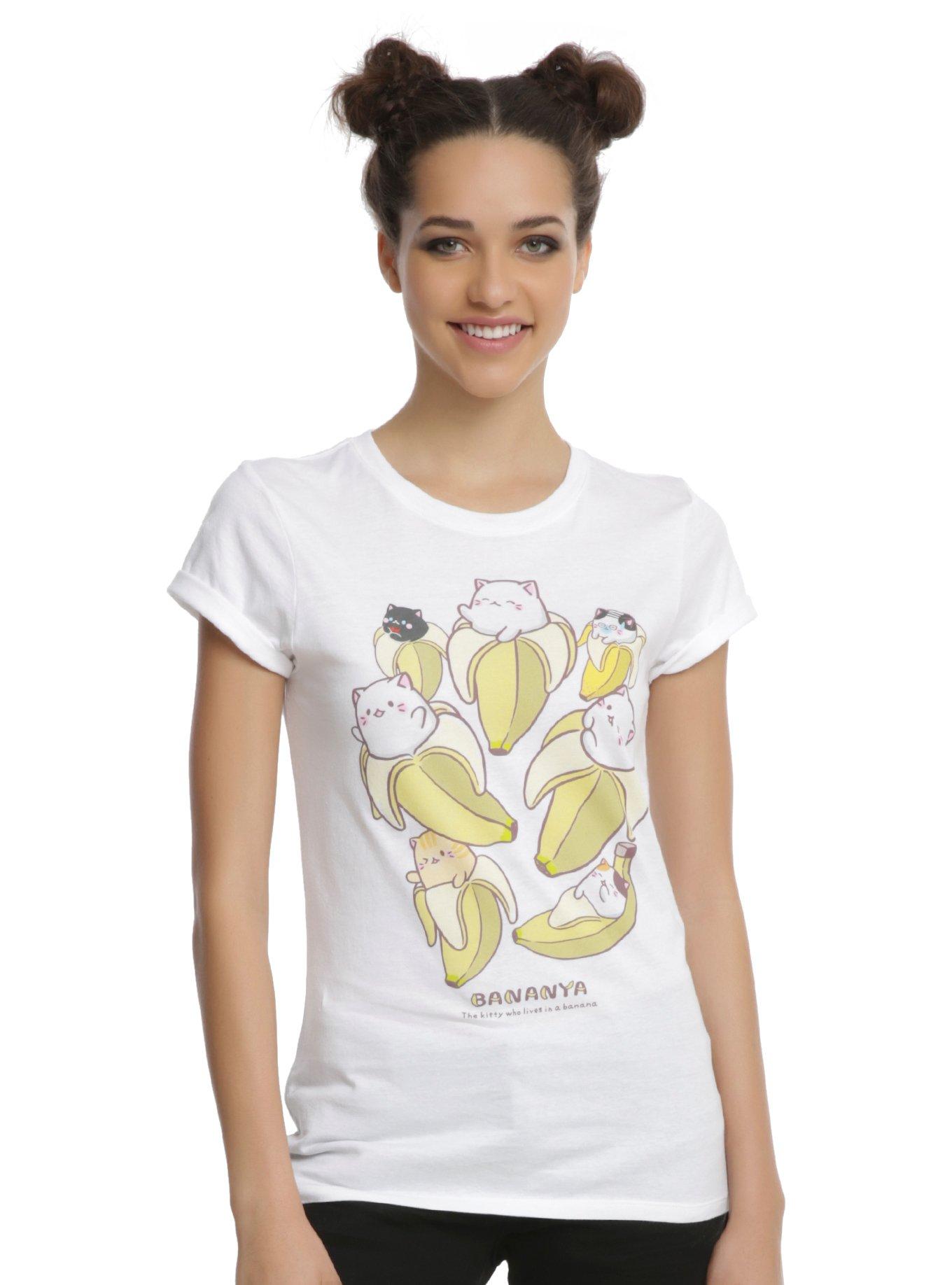 Bananya Bunch Girls T-Shirt, WHITE, hi-res