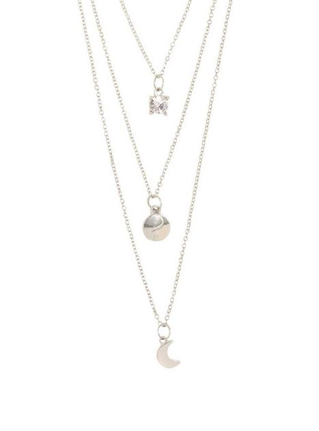 Multi-Layered Yin-Yang And Moon Necklace | Hot Topic