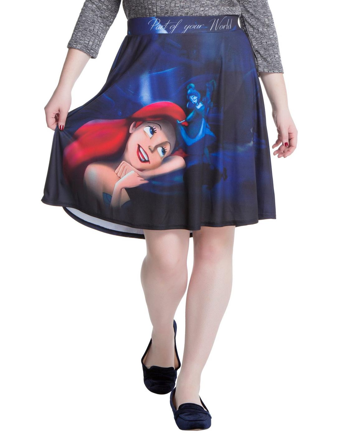 Disney The Little Mermaid Ariel Part Of Your World Sublimation Skirt Plus Size, BLACK, hi-res