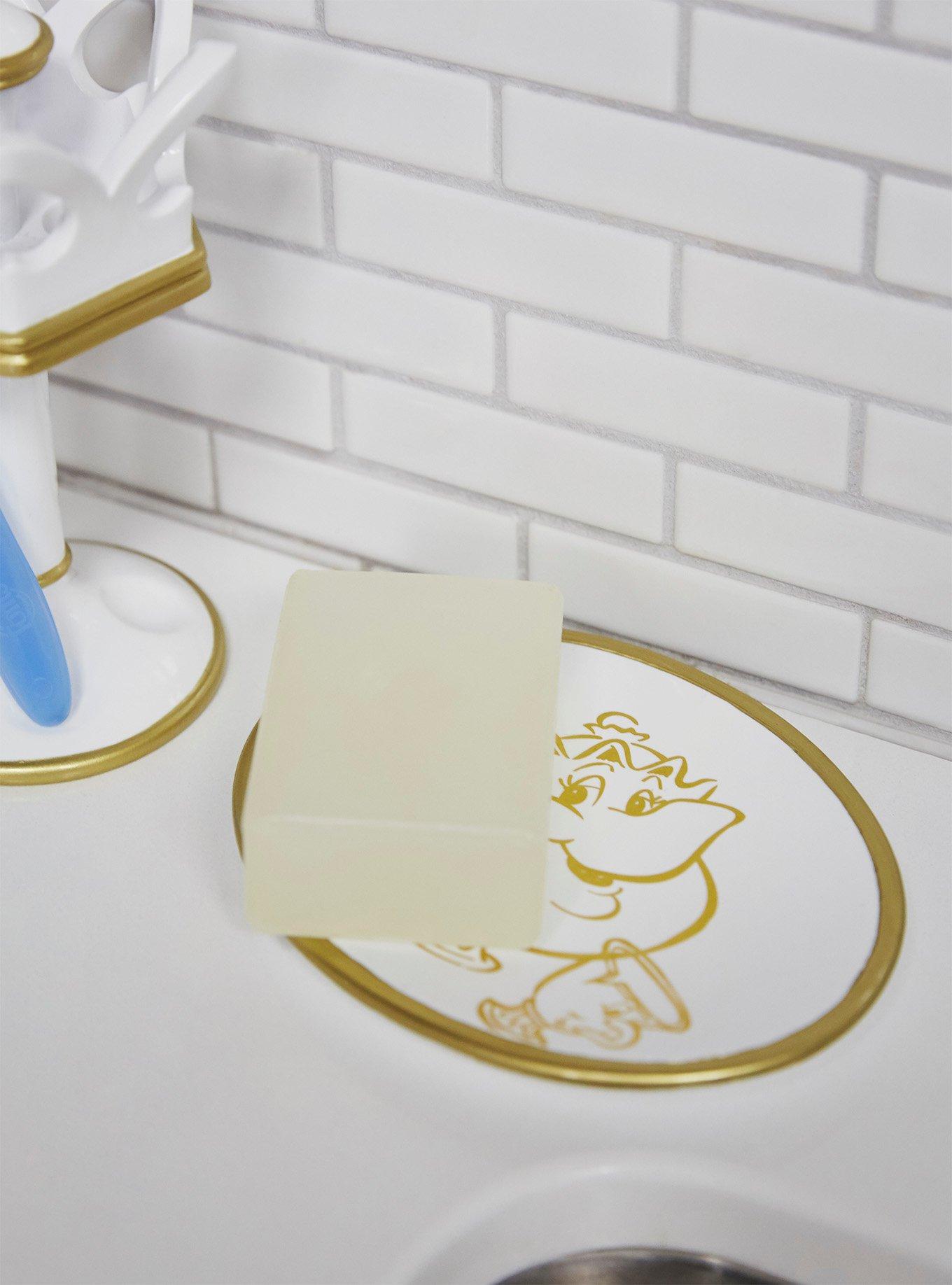 Disney Beauty And The Beast Gold Sketch Soap Dish, , hi-res