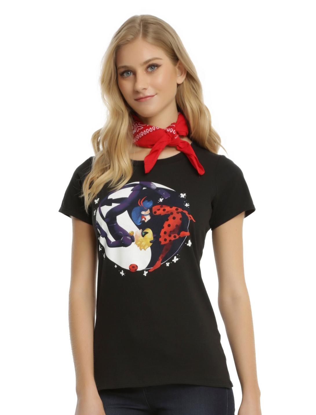 Miraculous: Tales Of Ladybug & Cat Noir Yin-Yang Girls T-Shirt, BLACK, hi-res