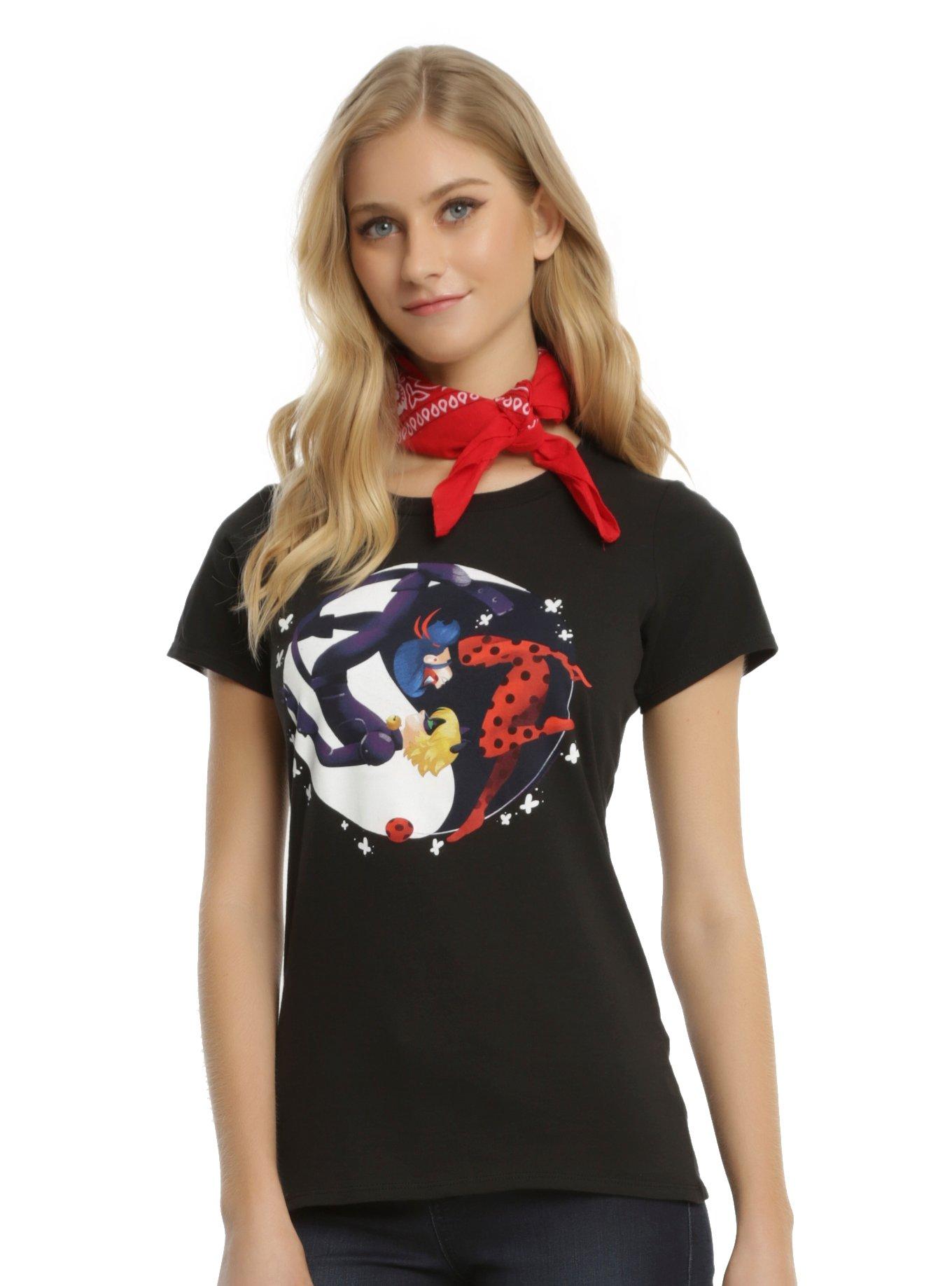 Miraculous: Tales Of Ladybug & Cat Noir Yin-Yang Girls T-Shirt, BLACK, hi-res