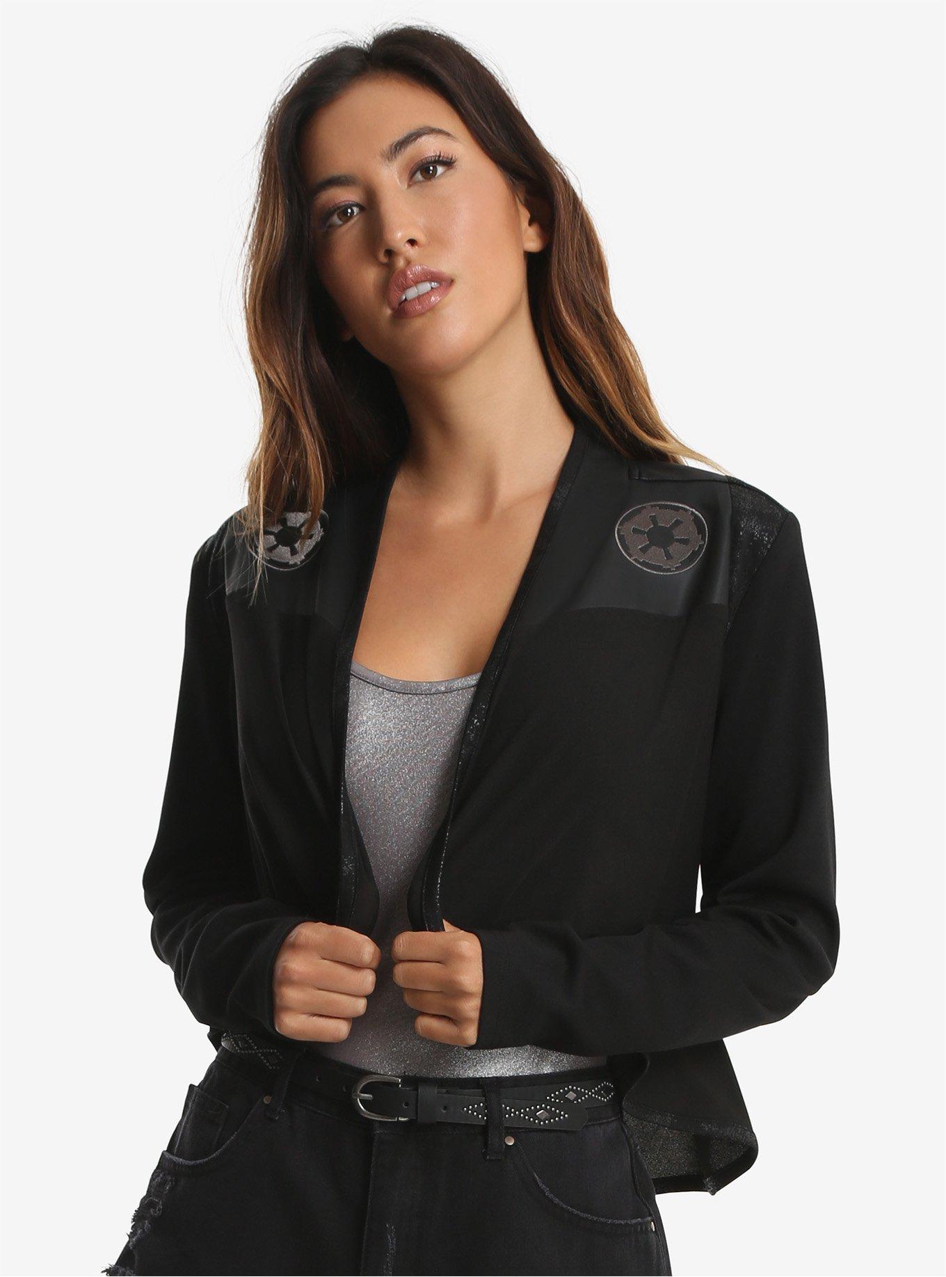 Her Universe Star Wars Imperial Womens Open Jacket, BLACK, hi-res