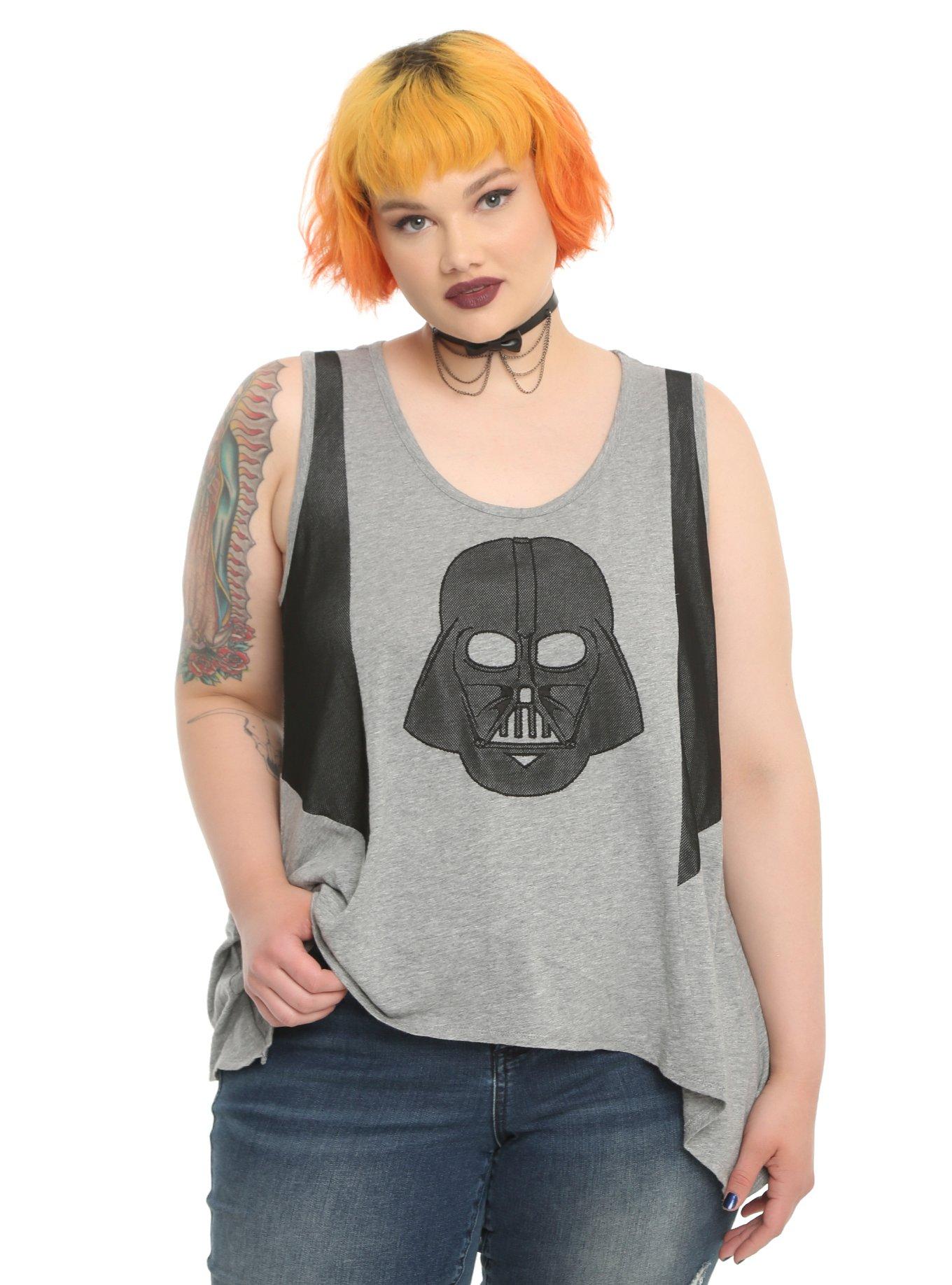 Her Universe Star Wars Darth Vader Lack Of Faith Girls Tank Top Plus Size, BLACK, hi-res