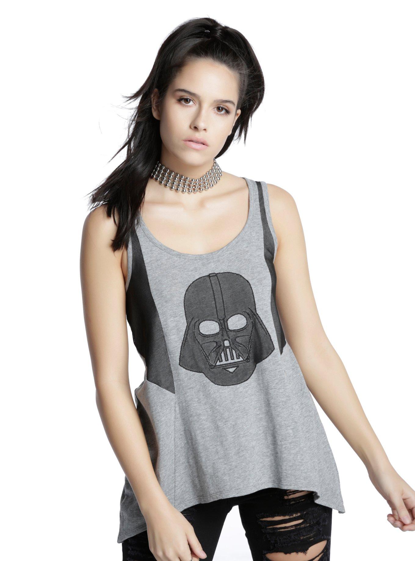 Her Universe Star Wars Darth Vader Lack Of Faith Girls Tank Top, PINK, hi-res