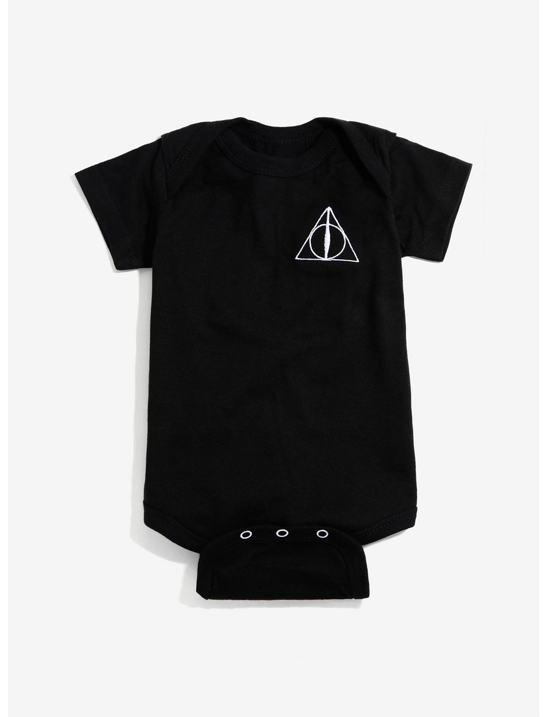 Harry Potter The Deathly Hallows Baby Bodysuit, BLACK, hi-res