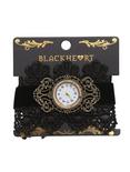 Blackheart Black Lace & Gold Filigree Watch, , hi-res