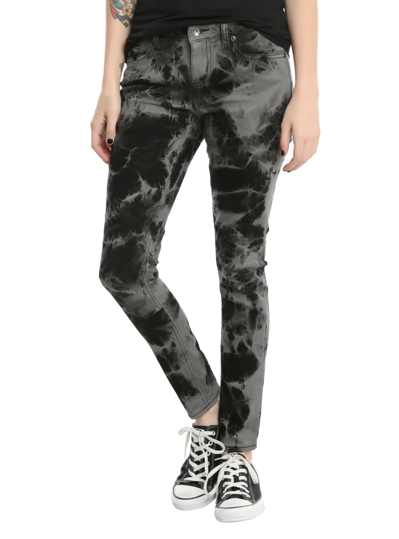 Blackheart Black & Grey Wash Skinny Jeans, BLACK, hi-res
