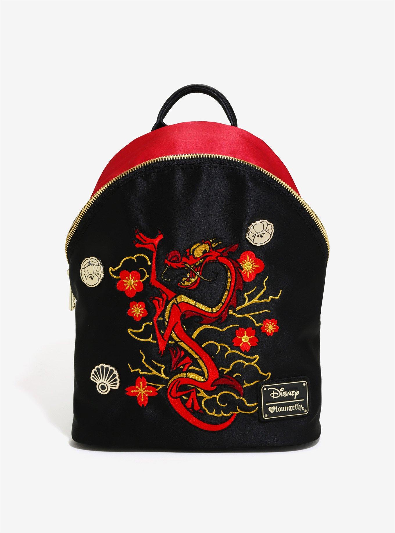 Loungefly Disney Mulan Mushu Satin Mini Backpack BoxLunch