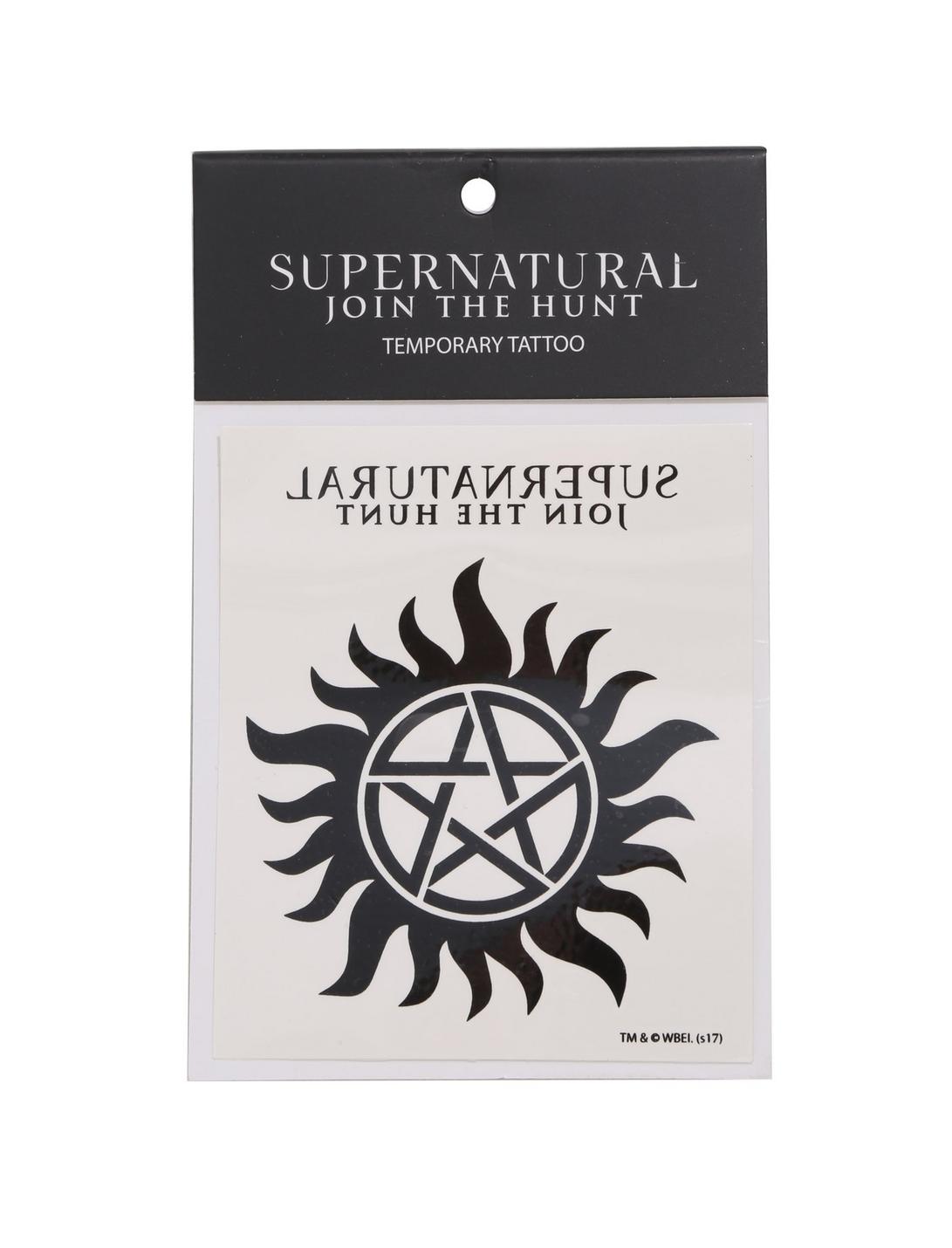 Supernatural Join The Hunt Anti-Posession Temporary Tattoo, , hi-res