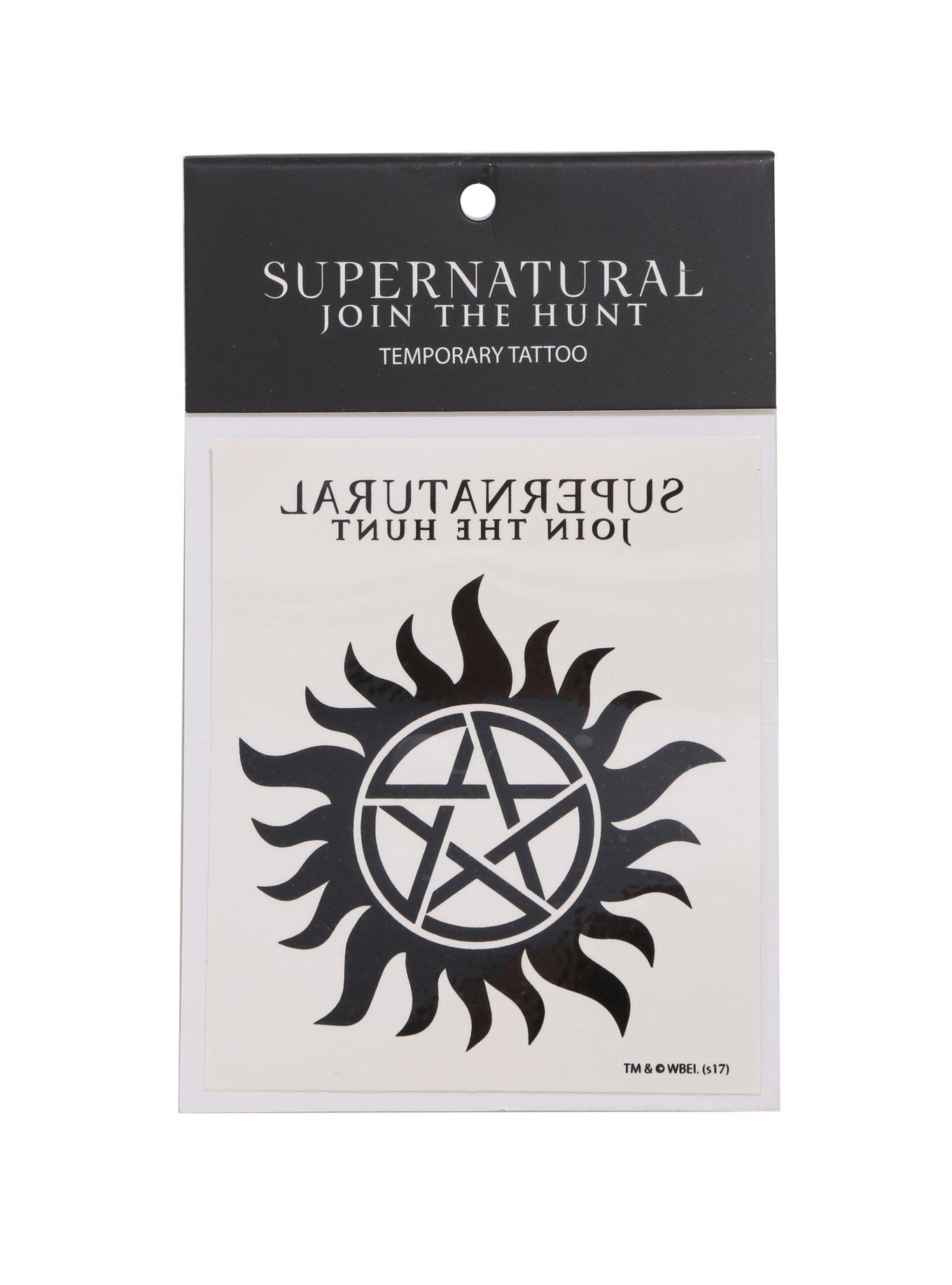 Supernatural Join The Hunt Anti-Posession Temporary Tattoo, , hi-res