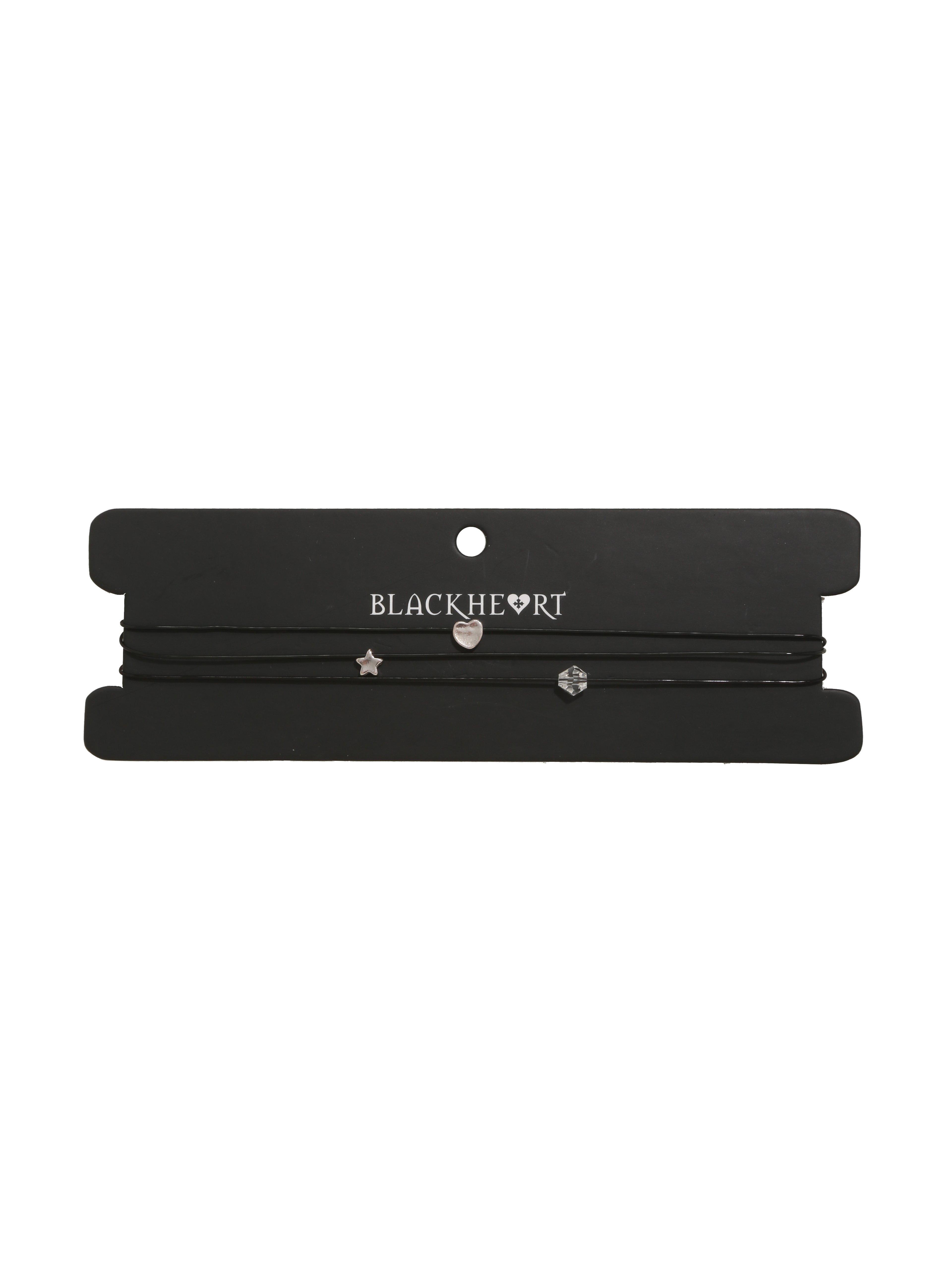 Blackheart Thin Black Rubber Choker Set, , hi-res